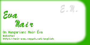 eva mair business card